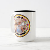 Kerze im Wind Zwei-Ton Zweifarbige Tasse (Vorderseite Links)