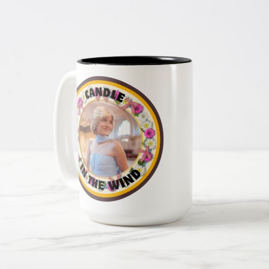 Kerze im Wind Zwei-Ton Zweifarbige Tasse (Vorderseite Links)