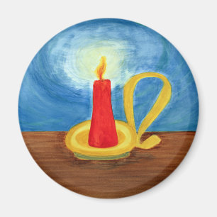 Kerze in der Dunkelheit Magnet