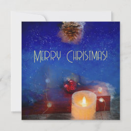 Kerze in der Weihnachtsnachtsnacht