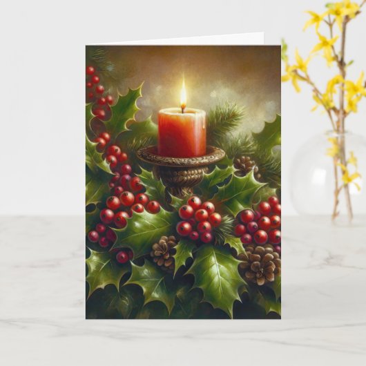 Kerze Karte (Gelbe Blume)