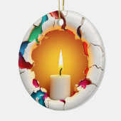 Kerze Keramik Ornament (Links)