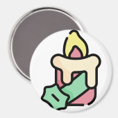 Kerze Magnet (Vorderseite/Rückseite)