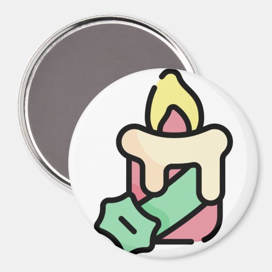 Kerze Magnet (Vorderseite/Rückseite)