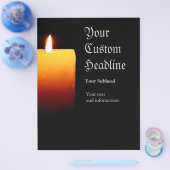 Kerze mit benutzerdefiniertem Text auf Schwarz bre Flyer (Einzeln)