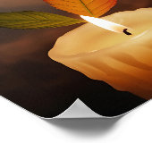 Kerze mit Herz Poster (Ecke)