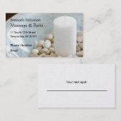 Kerze mit Meditationssteinen Terminkarte (Vorne/Hinten)