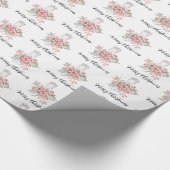 Kerze mit Poinsettia Schleifpapier Geschenkpapier (Ecke)