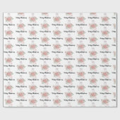 Kerze mit Poinsettia Schleifpapier Geschenkpapier (Flach)