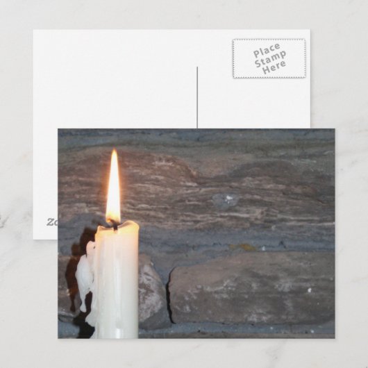 Kerze Postkarte (Vorne/Hinten)