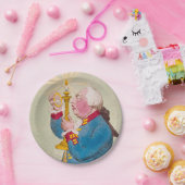 Kerze - Rundpapier-Teller Pappteller (Party)