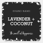 Kerze | Seife | Honig Product Label Square Sticker (Vorderseite)