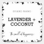 Kerze | Seife | Honig Product Label Square Sticker (Vorderseite)