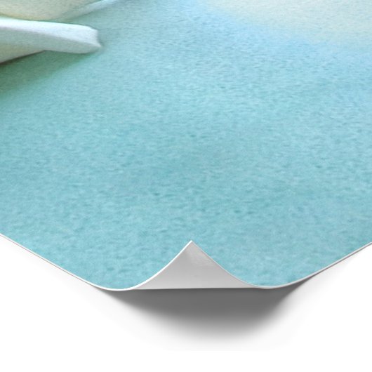 Kerze - Stilles Leben im Fenster Poster (Ecke)