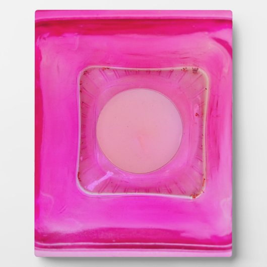 Kerze, süß rosa Liebe Kerzenlicht Fotoplatte (Vorderseite)