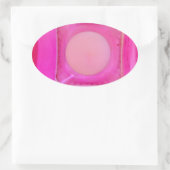 Kerze, süß rosa Liebe Kerzenlicht Ovaler Aufkleber (Tasche)