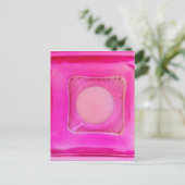 Kerze, süß rosa Liebe Kerzenlicht Postkarte (Stehend Vorderseite)