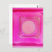 Kerze, süß rosa Liebe Kerzenlicht Postkarte (Vorne/Hinten)