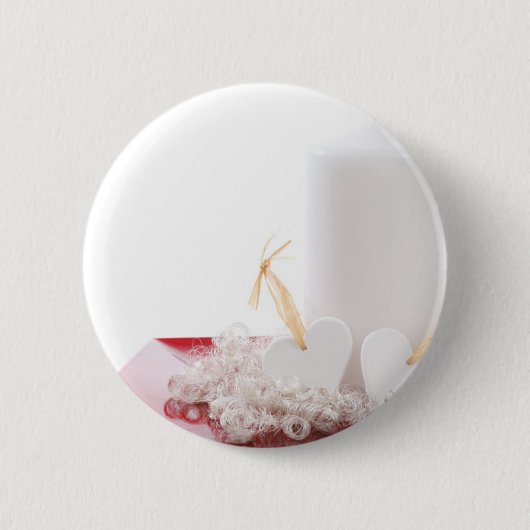Kerze u. Herzen Button (Vorderseite)