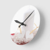 Kerze u. Herzen Runde Wanduhr (Winkel)