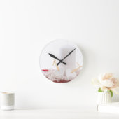 Kerze u. Herzen Runde Wanduhr (Zuhause)