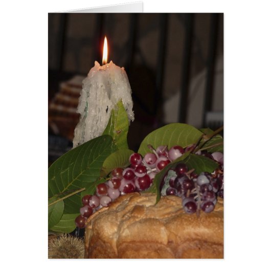 Kerze und Trauben, Blank Inside, Romantik (Vorne)