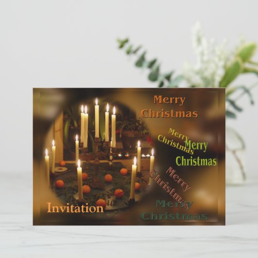 Kerzen #2 einladung (Stehend Vorderseite)