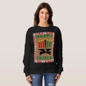 Kerzen 7 Prinzipien von Kwanzaa Sweatshirt (Vorne ganz)