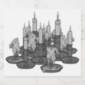 Kerzen Alkoholflaschenetikett (Einzelnes Label)