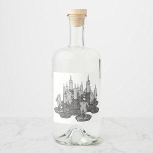 Kerzen Alkoholflaschenetikett