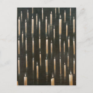 Kerzen am Udaipur-See Indien 2012 Postkarte