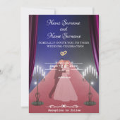 Kerzen aus rotem Teppich Einladung (Vorderseite)
