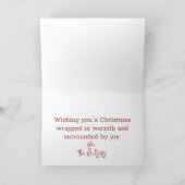 Kerzen & Blume Weihnachtskarte Dankeskarte (Innenseite)