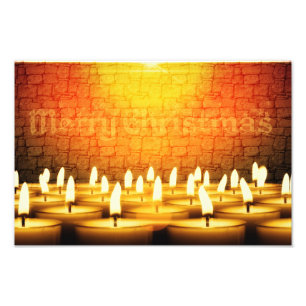 Kerzen brennen - Frohe Weihnachten Fotodruck