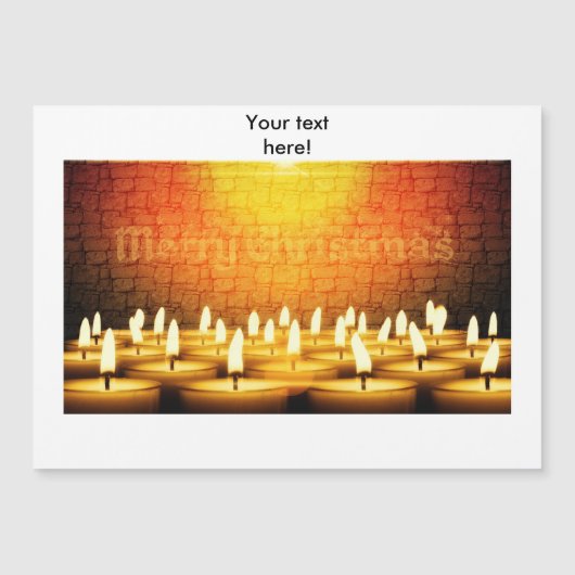 Kerzen brennen - Frohe Weihnachten Magnetkarte (Vorderseite)