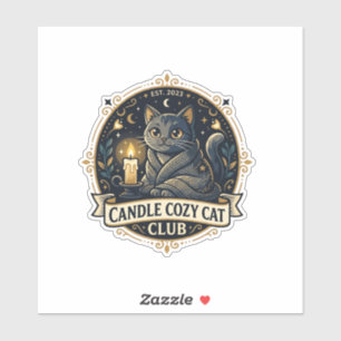 Kerzen Cozy Cat Cat Dad Geschenkidee - Kerzen Cozy Aufkleber