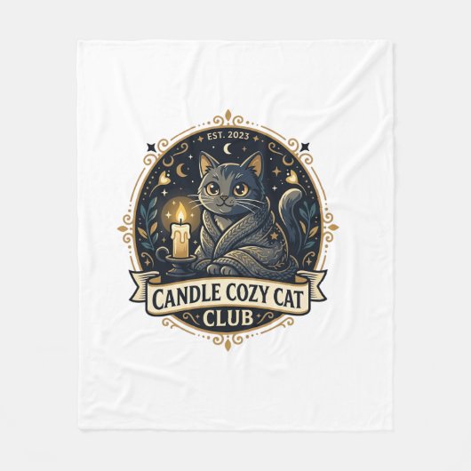 Kerzen Cozy Cat Cat Dad Geschenkidee - Kerzen Cozy Fleecedecke (Vorderseite)