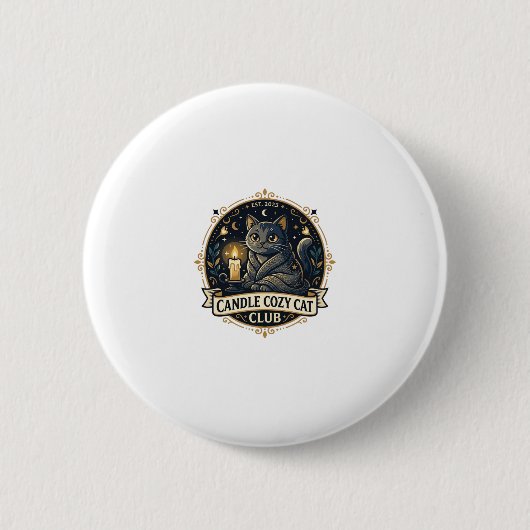 Kerzen Cozy Katze Katze Papa Geschenk Idee - Kerze Button (Vorderseite)