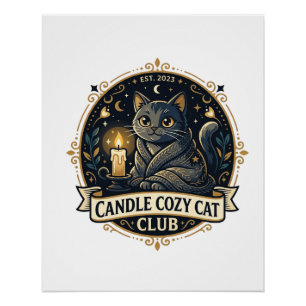 Kerzen Cozy Katze Katze Papa Geschenkidee - Kerzen Poster