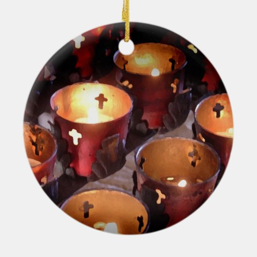 Kerzen der Texas-Aufträge Keramikornament (Hinten)