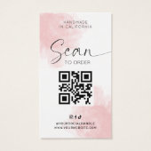 Kerzen-Duft-Testkarte Blush Pink Aquarell (Rückseite)