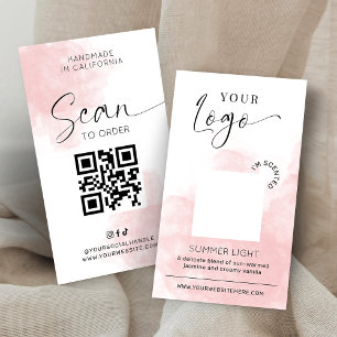 Kerzen-Duft-Testkarte Blush Pink Aquarell