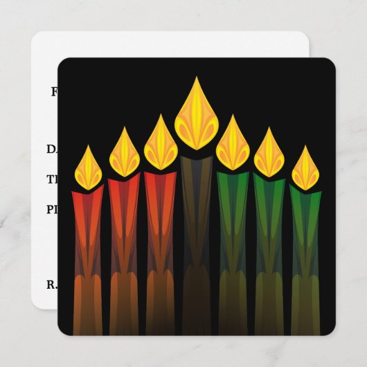 Kerzen Einladung (Vorne/Hinten)