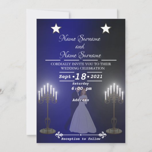 Kerzen Einladung (Vorderseite)