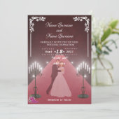 Kerzen Einladung (Stehend Vorderseite)