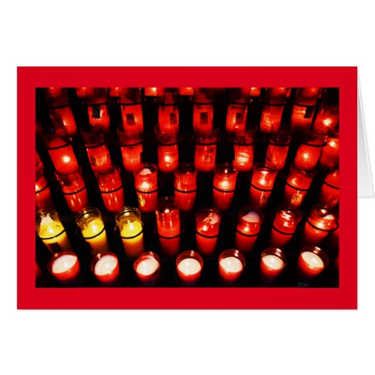Kerzen erhellen die Weltkunstkarte (Vorderseite (Horizontal))