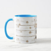 Kerzen Faux Weiße Holz Tasse (Links)