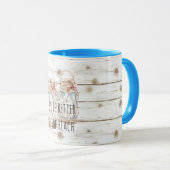 Kerzen Faux Weiße Holz Tasse (VorderseiteRechts)