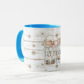 Kerzen Faux Weiße Holz Tasse (Vorderseite Links)