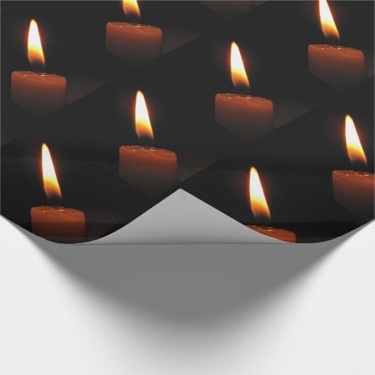 Kerzen-Flamme Geschenkpapier (Ecke)